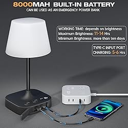 Lightbiz Outdoor Table Lamp - 8000mAh Cordless