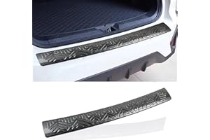HUGEEK Exterior Rear Bumper Protector Guard Cover Compatible for 2024 2025 Subaru Crosstrek Accessories Trunk Door Protector Trim Cover Scuff Plate Car Exterior Accessories (Carbon Fiber)