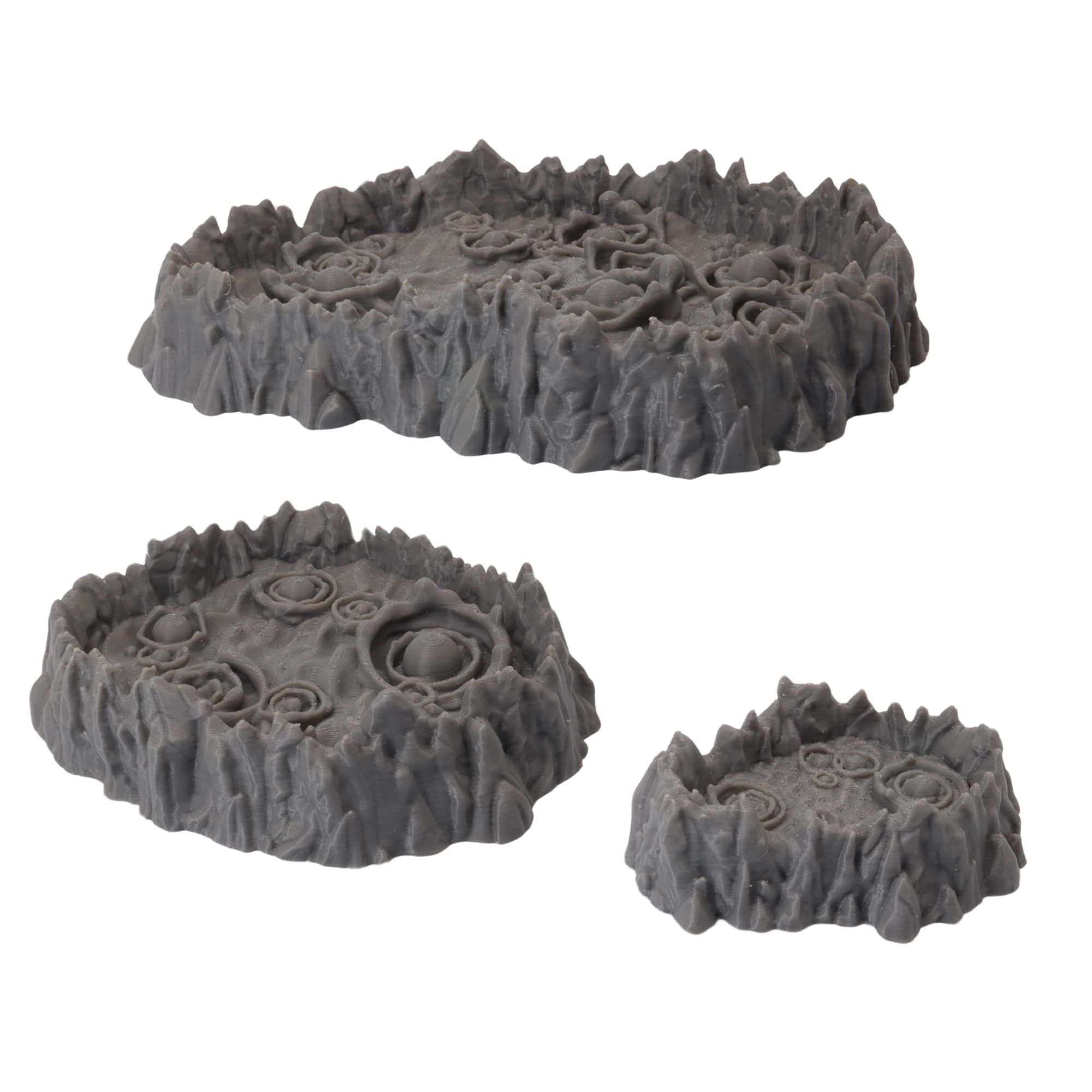 28mm - 32mm Scale Bubbling Pits Wargaming Terrain - Sci-Fi & Fantasy Scatter Set, 3D Printed Scenery Diorama for Tabletop Battles, Battlefield War Inspired Miniatures - Forged Terrain