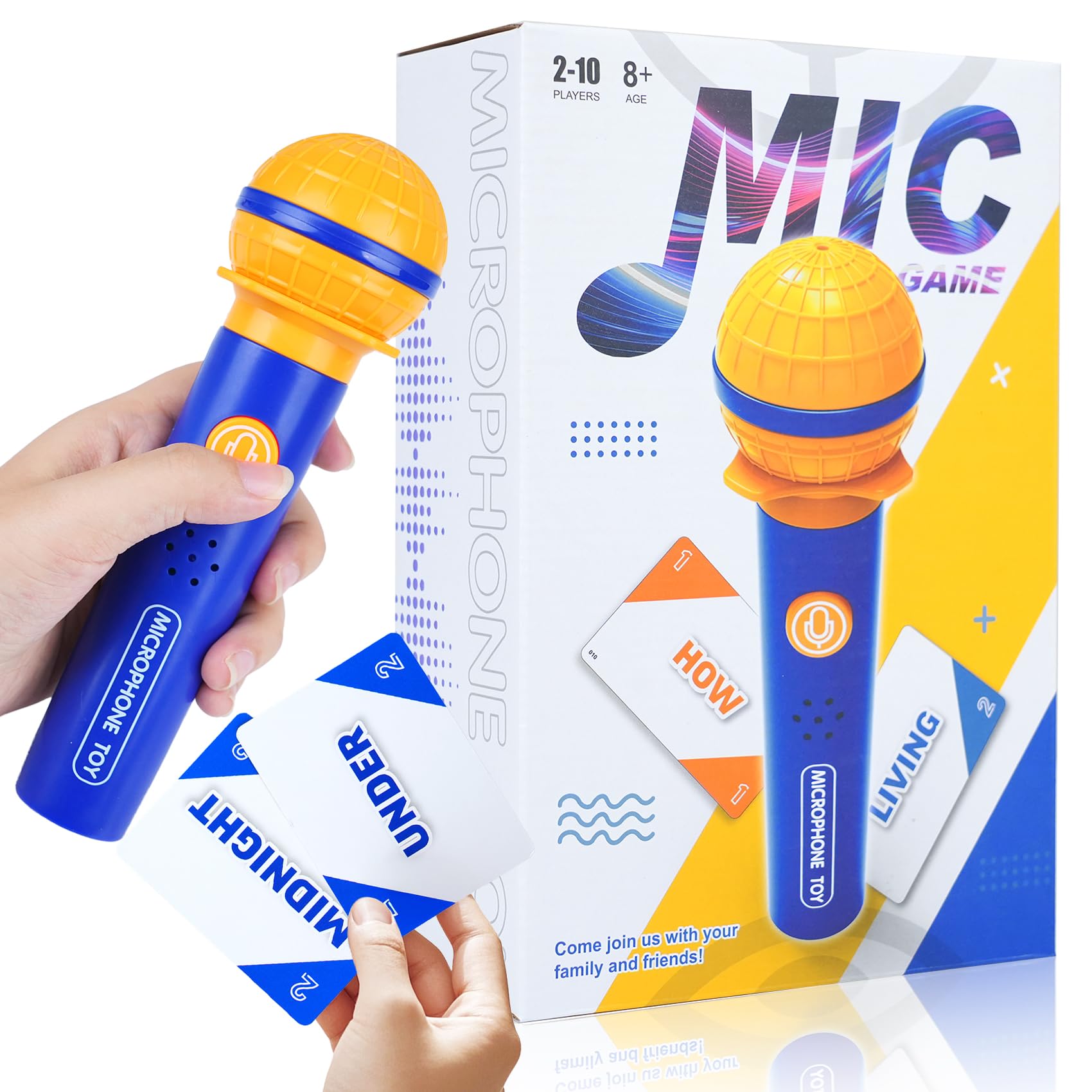 Photo 1 of ATG Mic Karaoke Party Game - Real Mic - Hilarious Singing Challenge for Families & Friends with 260 Song Lyrics - Perfect for Games Nights & Birthday Parties 8 Years Old (2-10 Players)