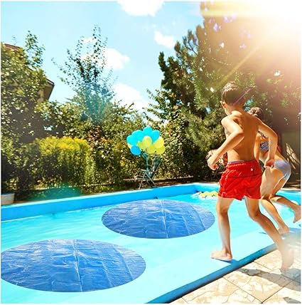 calentador solar para piscina azul