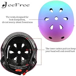 JeeFree Adjustable Gradient Color Skateboard Helmet