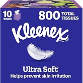 Kleenex Ultra Soft Facial Tissues, 10 Cube Boxes, 80 Tissues per Box