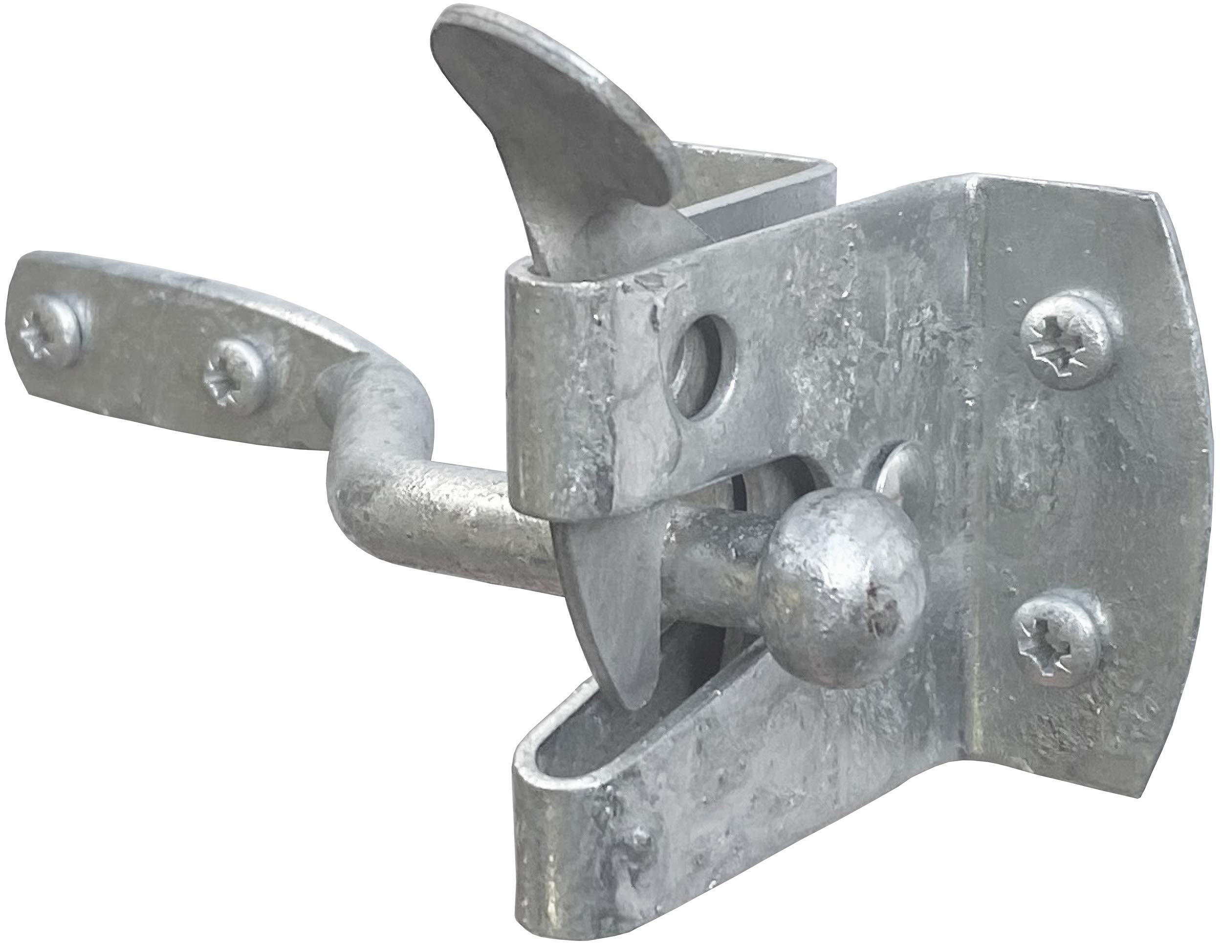 IRONTITE® Auto Gate Latch, Garden Gate Latch for Wooden Gates, Galvanised for Weather Protection, for External Use As Gate Latch & Door Latch (Galvanised)
