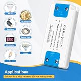 Caldarax LED Transformer 18W 12V DC Power Supply Driver 100-240V AC view 3