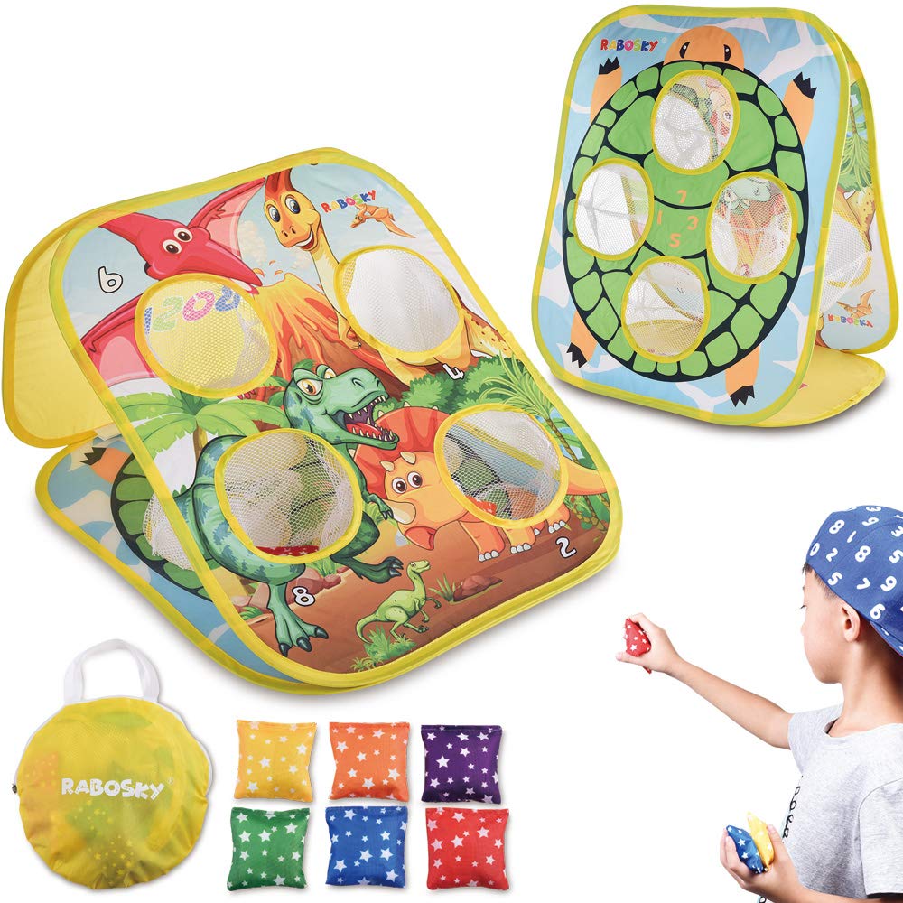 Rabosky Bean Bag Toss Game Toy for Toddlers 3 4 5, Double Sided