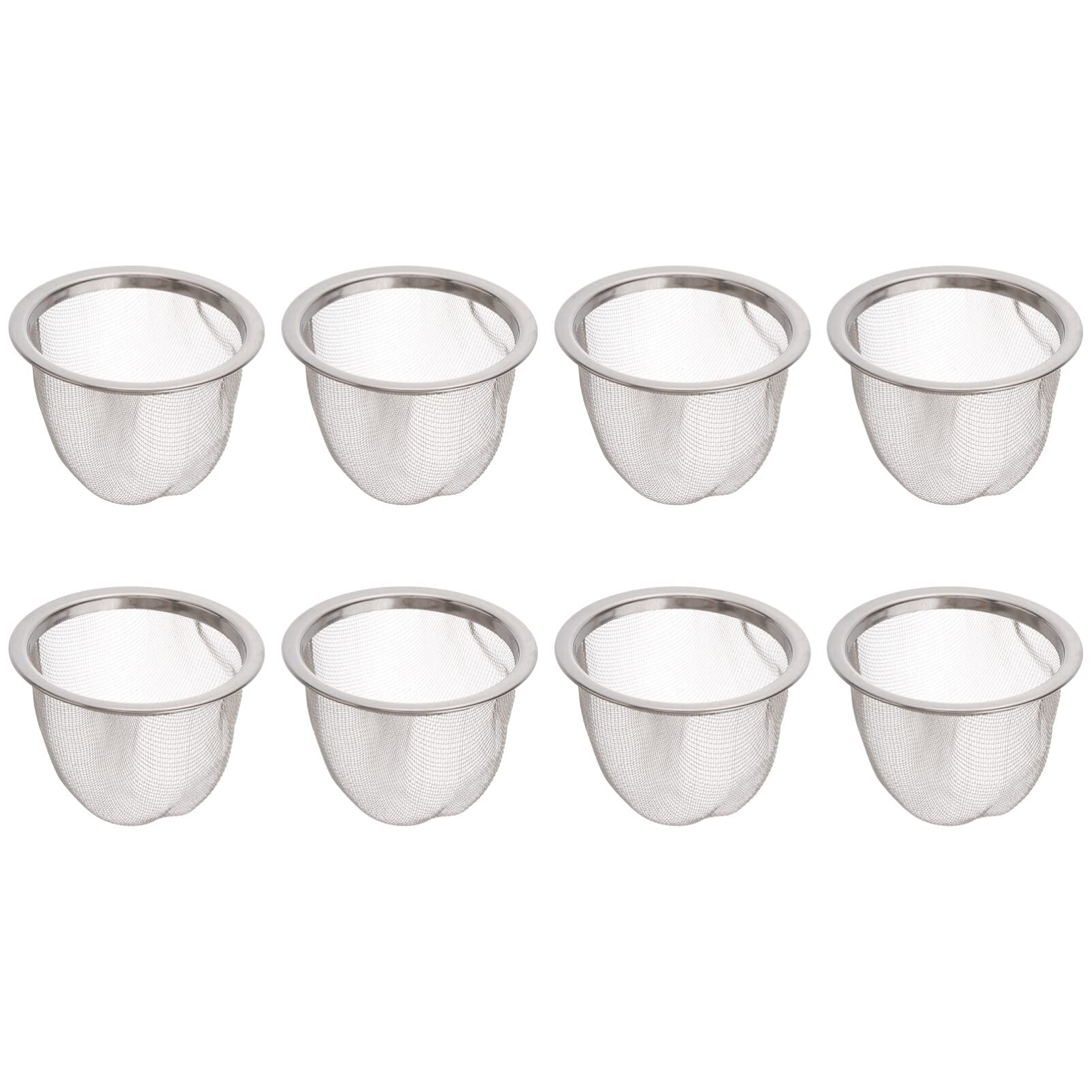 Loose Tea Holder Teapot Mesh Strainer Infuser Filter: Replacement Stainless Steel Tea Pot Drain Net 8pcs Reusable Loose Leaf Tea Strainer Tea Infuser 6. 5cm Tea Ball Infuser