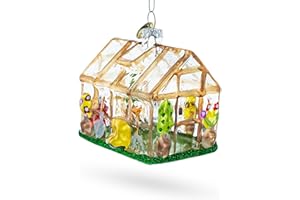 BESTPYSANKY Greenhouse and Gardner Tools Blown Glass Christmas Ornament
