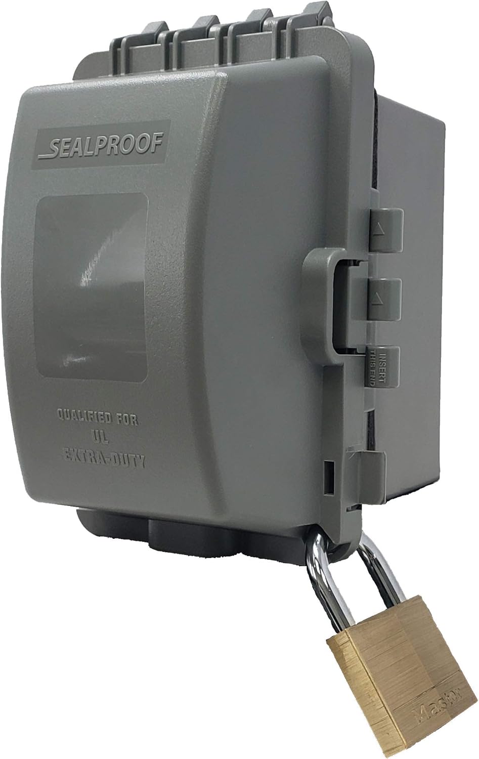 Outlet Boxes Lockable Sealproof 1Gang Weatherproof Exterior In Use