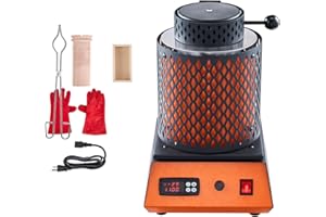 Uargd Electric Melting Furnace, 1350W Metal Smelting Machine, 2102℉/1150℃ Foundry with 3kg Ceramic Crucible, Metal Melting Ki