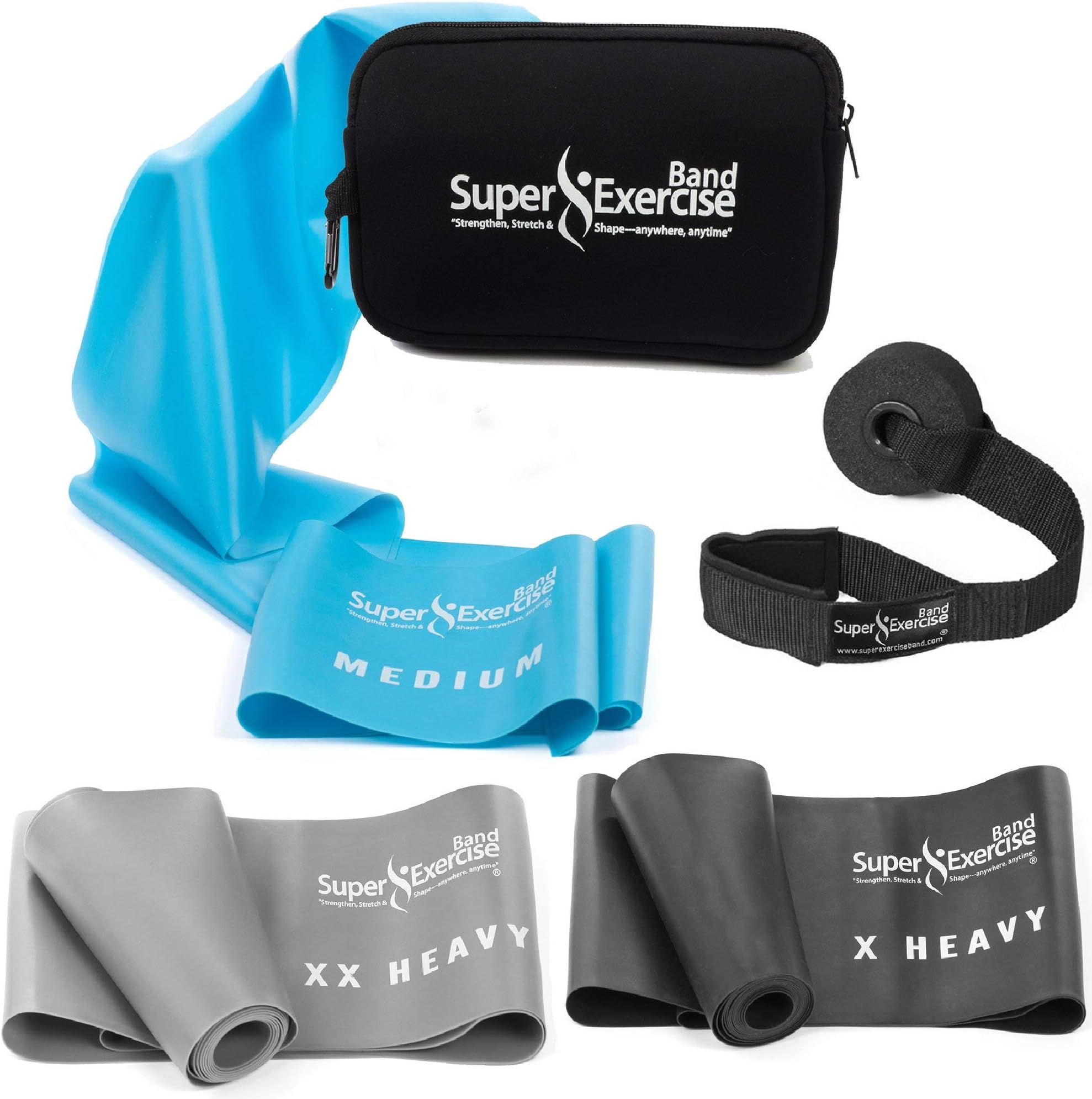 - Resistance Bands for Working Out | 7Ft Long Resistance Bands |Super Exercise Bands with Carry Pouch and Door Anchor I Latex Free Workout Bands Including an Exclusive Workout App and E-Book
