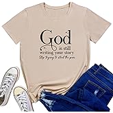 LOOKFACE Womens God is Still T Shirt Comfy Tops Graphic Tees