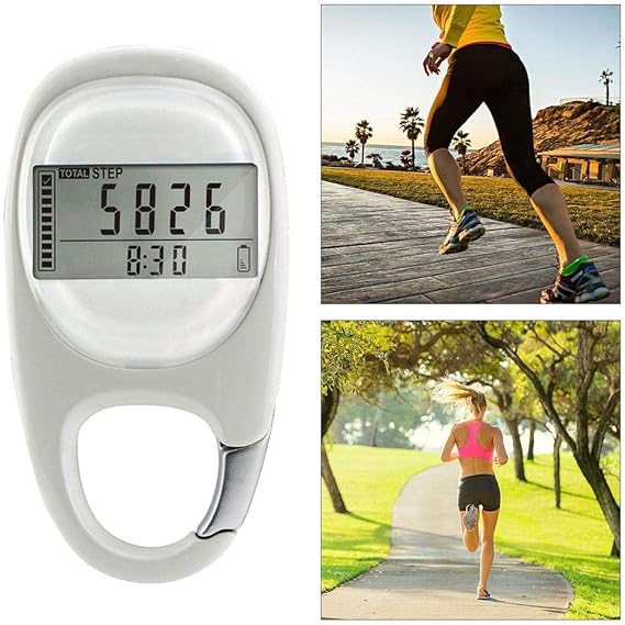 Maizad 3D Digital Pedometer with Clip, Simple Walking Step