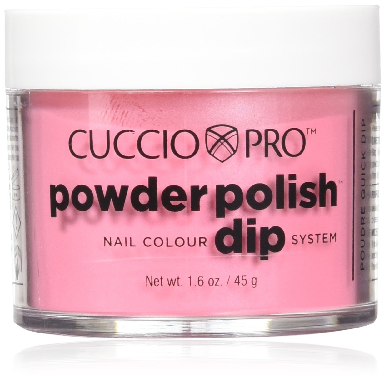 Cuccio Powder Polish Dip 56 g, Watermelon Pink with Gold Mica