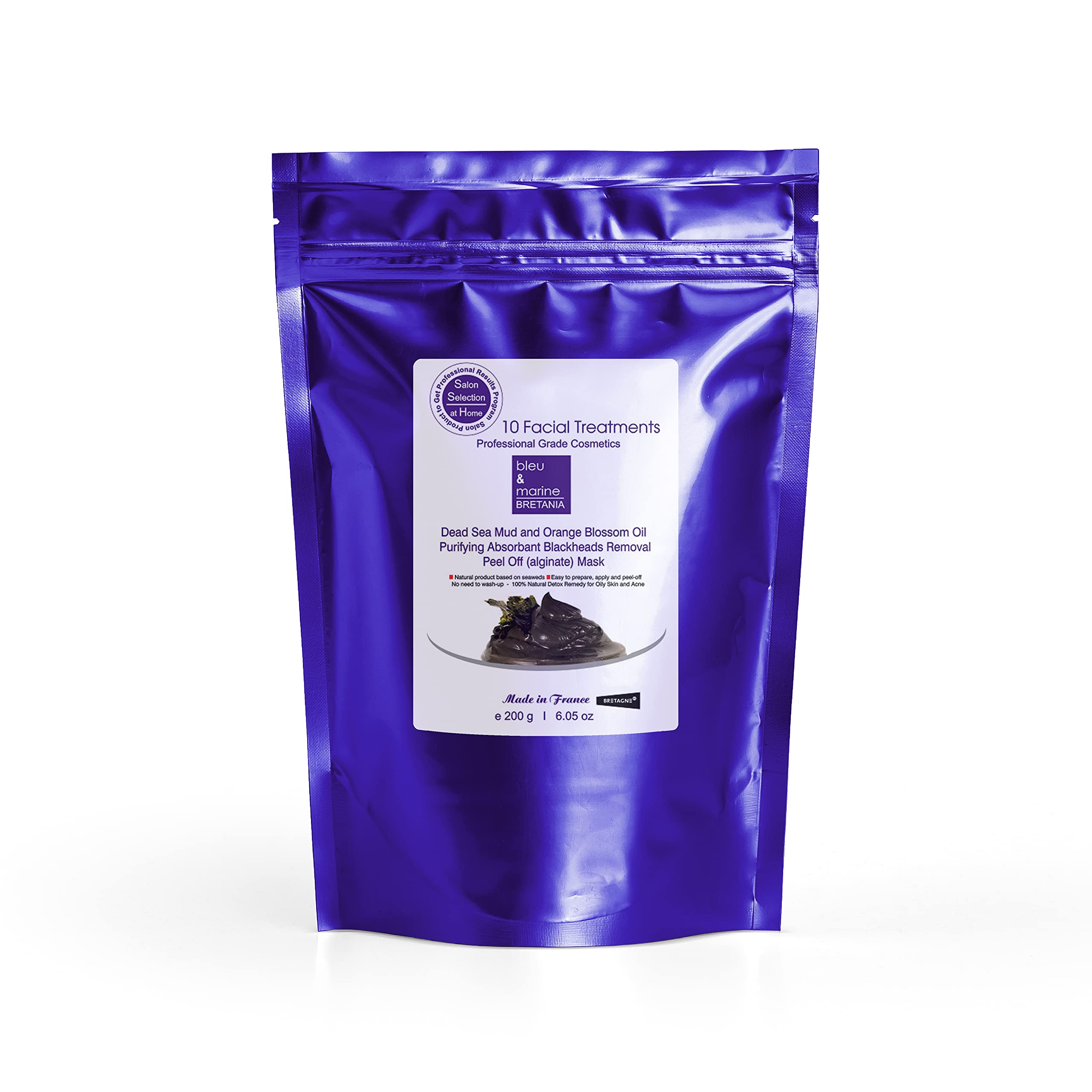 Peel-Off Absorbing Facial Mask Anti Acne & Anti Blackheads. Treatment for Oily Skin. Removes dead skin and blackheads. Moisturising & Purifying Mask - 200 g