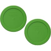 Pyrex 7200-PC (2-Cup) Lawn Green Food Storage Lid (2-Pack) - Made in USA | BPA-Free Plastic | Replacement Cover | Fits 7200 Glass Bowl | Round Design | Top-Rack Dishwasher Safe | Meal Prep