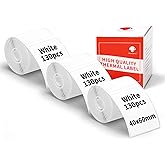 3-Roll Phomemo M110 Original Labels 1.5"*2.25"(40x60mm),Black on White, Compatible with Phomemo M110/M120/M200/M220/M221 Label Printer, Multi-Purpose Self-Adhesive Thermal Label,130PCS/Roll