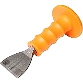Mayhew Select 35705 2-1/4-by-7-3/4-Inch Handguarded Mason Chisel , Black | Hardened Steel Blade, Long‑Lasting Edge