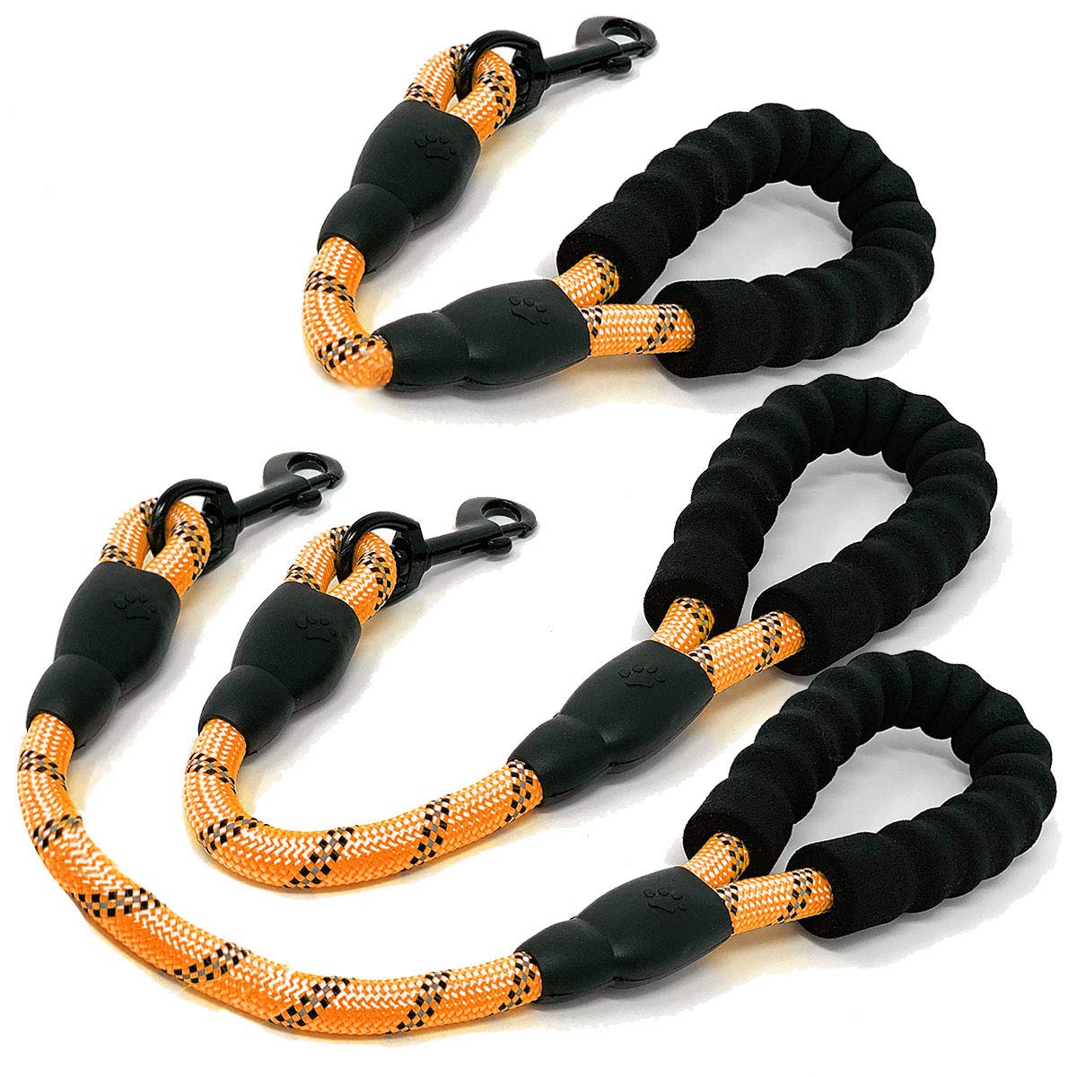 Cymiler Short Dog Leash,3 Sizes Nylon Short Traffic Leash with Padded Handle,Dog Short Training Leash with Highly Reflective Threads for Small Medium Large Dogs