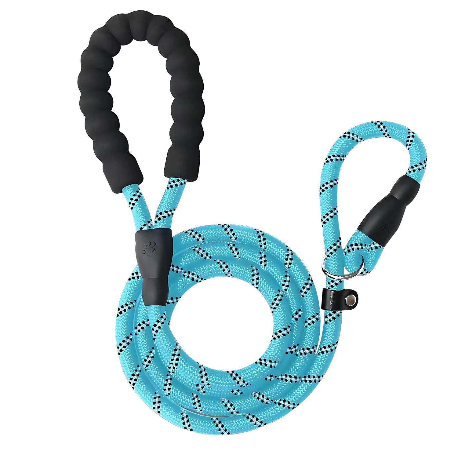 Adjustable Nylon Dog Leash: Reflective, Anti-Slip, and Anti-Pull Design, Ideal for Medium and Large Dogs, Strong and Durable for Walking or Training, Light Blue