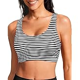 Holipick Women's Sports Bra Bikini Top Criss Cross Scoop Neck Swimsuit Bathing Suit Top Only