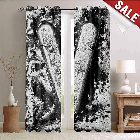 Rideaux Occultants Uunseks Lanzon Lettre U Pour Salon Motif De La