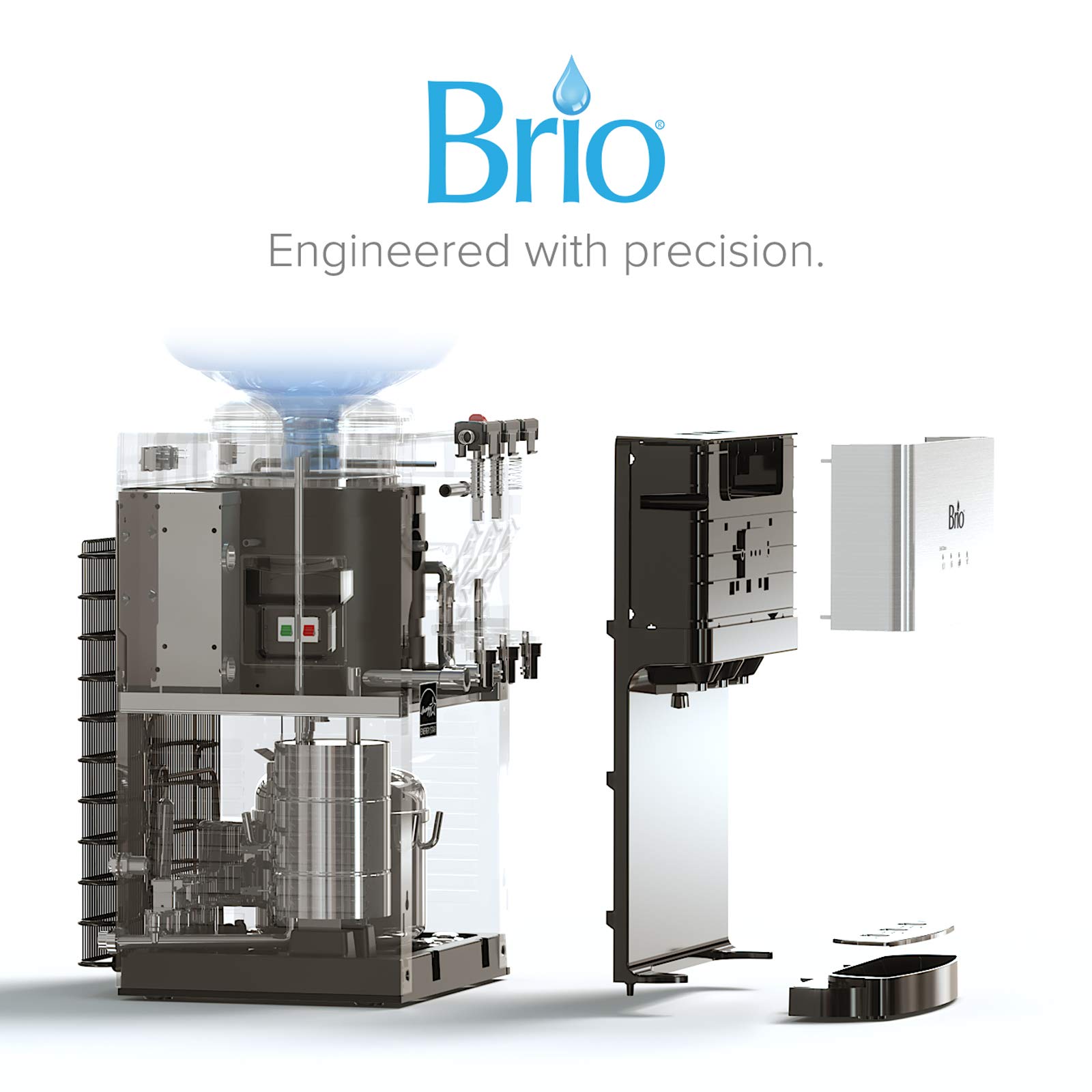 Brio Limited Edition Top Loading Countertop Water Cooler Dispenser with Hot Cold and Room Temperature Water. UL/Energy Star Approved