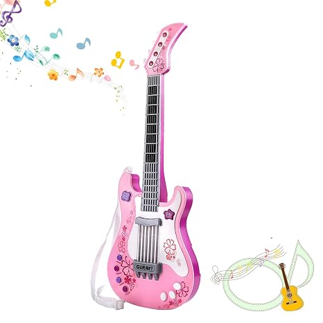 Amazon Twfric 女の子用ギター キッズ用おもちゃギター ピンク