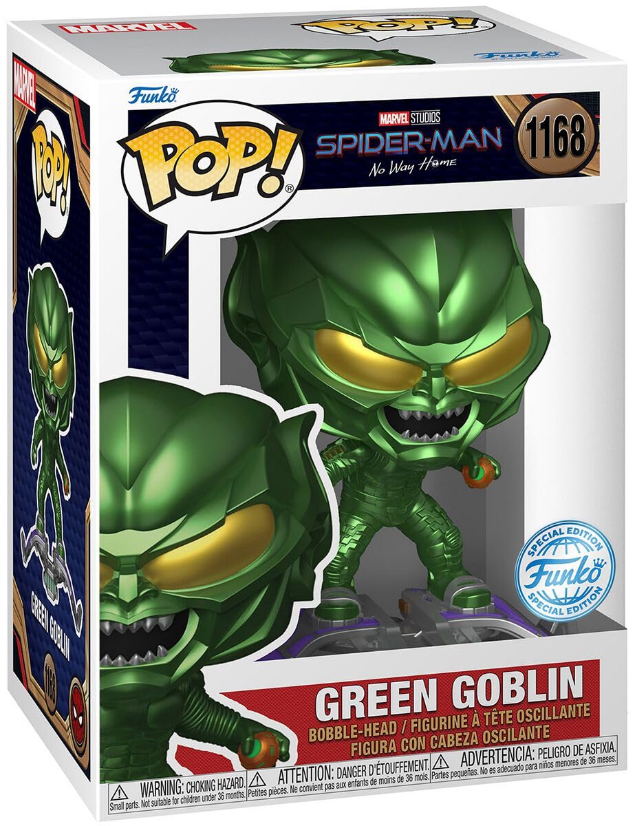 Funko Pop! 68366 Marvel Studios Spider-Man No Way Home - Green Goblin Metallic Special Edition #1168