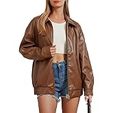 Keoouure Leather Jacket Women Oversized Faux Suede Fall Fashion Motorcycle Coats 2025 Winter Outfits Clothes Y2k Tops