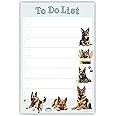 German Shepherd Sticky Notepad to Do List | Kawaii Dog Lover Gifts for Women | Office School Supply Sticky Notes 4"x6" 50 Pages