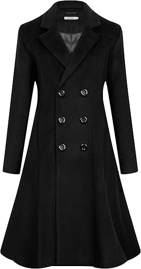 Amazon Aptro アプトロ レディース 冬用 ウール ドレスコート ダブルピーコート ロングトレンチコート Us サイズ Small カラー ブラック コート ジャケット 通販 Amazon Aptro アプトロ レディース 冬用 ウール ドレスコート ダブルピーコート ロングトレンチコート Us サイズ Small カラー ブラック コート ジャケット 通販