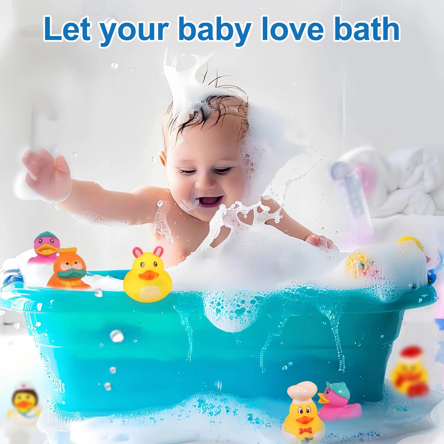 Rubber Ducks Bath Toy for Kids, Assortment Duckies for Jeep Ducking Pool Floater Ducky Bathtub Beach Toys, Party Favors Birthday