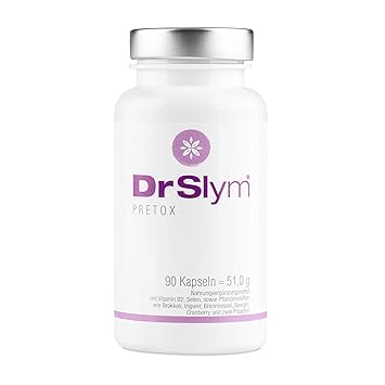 DrSlym PRETOX – Nahrungsergänzungsmittel mit Vitamin B2 und Selen, trägt dazu bei, Deine Zellen vor oxidativem Stress (äußere