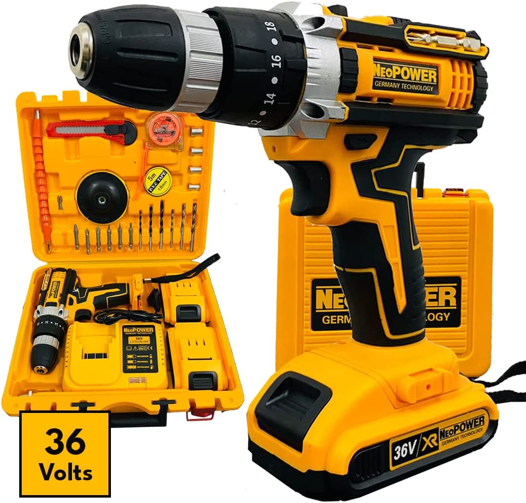 Neo Power Germany Technology 36v Cordless Drill Machine With Two