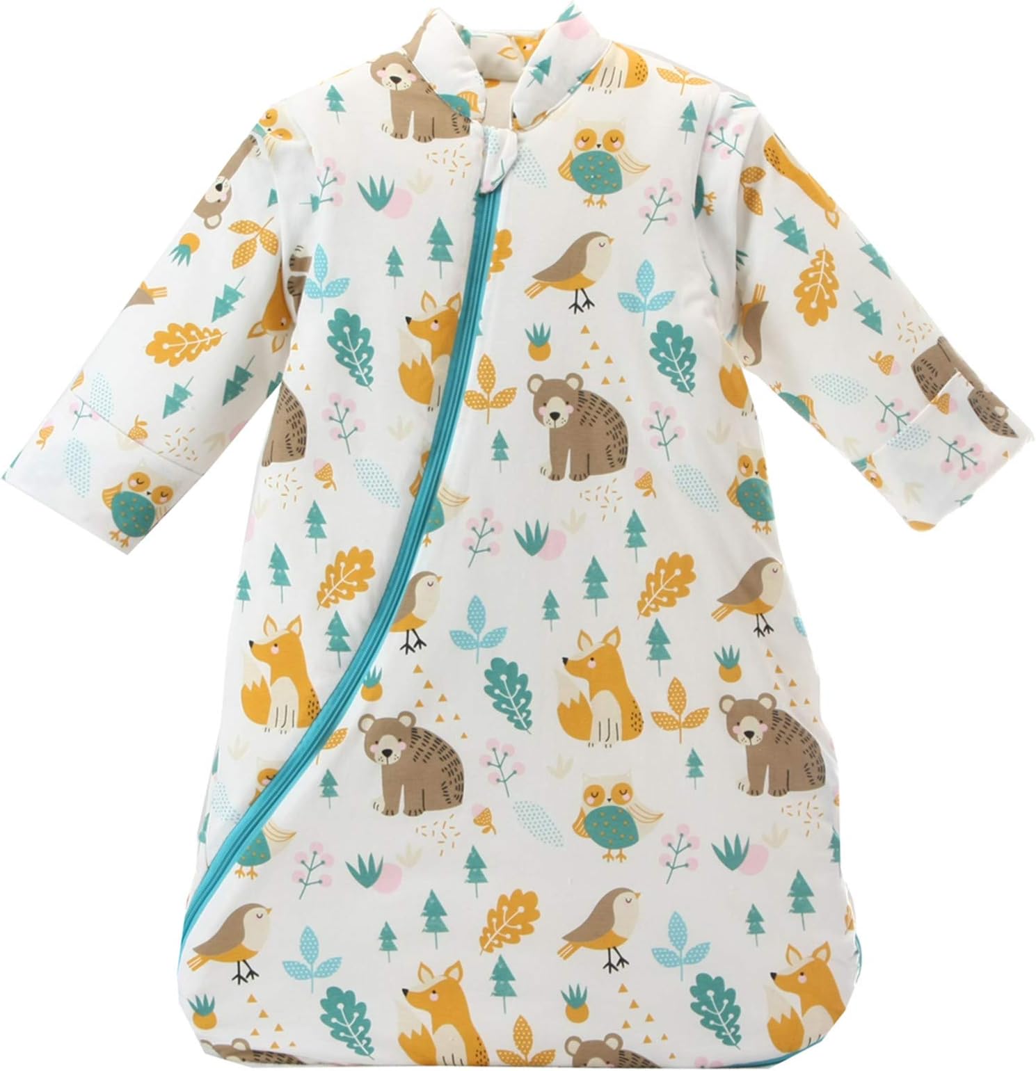 Chilsuessy Baby Sleeping Bag with Detachable Sleeves Winter Thickened (L(Length:100cm), Animals)