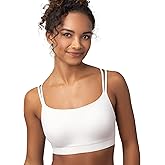 Floatley Cozy Adapt Medium Impact Sports Bra Wirefree Soft Comfort Back Closure Strappy Yoga Bra with Embedded Pads for Women