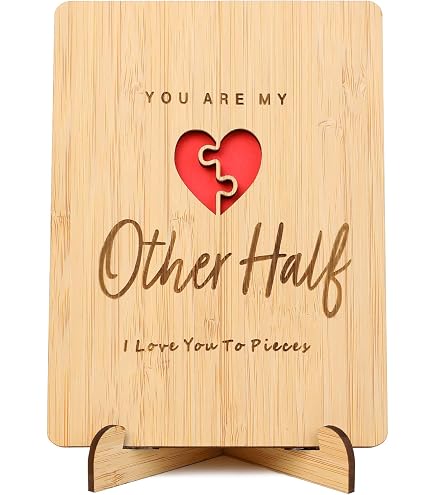 Happy Anniversary Card For Husband,handmade With Bamboo Cards,valentines Day Card For Girlfriend