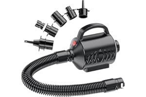 MAACLOUD Electric Air Pump for Inflatable Pool Toys - High Power Quick-Fill Air Mattress Inflator Deflator Pump for Pool Float Raft Gymnastics Track Mat, Portable Air Pump 4 Nozzles AC 110-120V (400W)