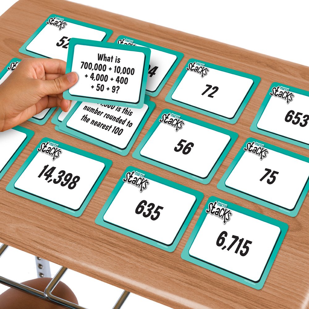 EAI Education Math Stacks Place Value to Millions Game: Grades 3-5