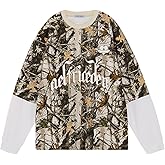 Aelfric Eden Crewneck Sweatshirt Oversized Camo Sweatshirts Men Casual Patchwork Pullover Streetwear Graphic Tops
