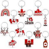 Landical Canada Souvenirs Canadian Metal Keychains Canada Travel Gifts Bulk Maple Leaf Souvenirs Gifts for Women Men