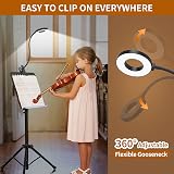 iZELL LED Desk Lamp Clip on with 70cm Flexible Arm 3 Color Modes 10 Brightness view 5