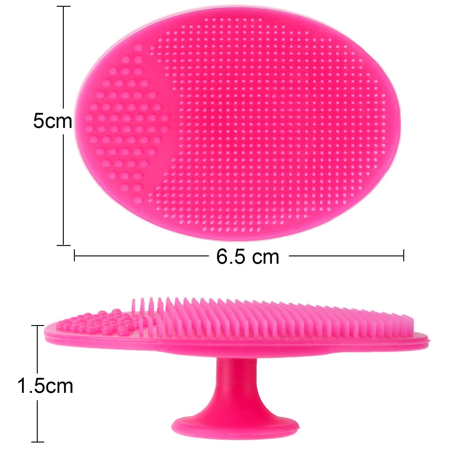 HieerBus Facial Cleansing Brush,Soft Silicone Face Scrubber,Facial Exfoliation Scrub for Massage Pore Cleansing Blackhead Removing Deep Scrubbing for All Kinds of Skins (2ed-Blue+Red): Beauty