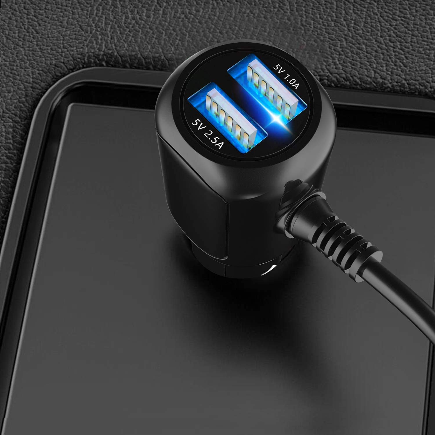 Car Charger for Gar'min Nuvi, Gar'min GPS Charger Cable,Mini USB Power Cord Cable Dual Port USB Vehicle Power Charging Cable Cord for Garmi Nuvi C255 Dashcam