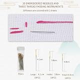 HAUSPROFI Embroidery Starter Kit 50 Colours 7 Bamboo Hoops Kumihimo Disk view 4