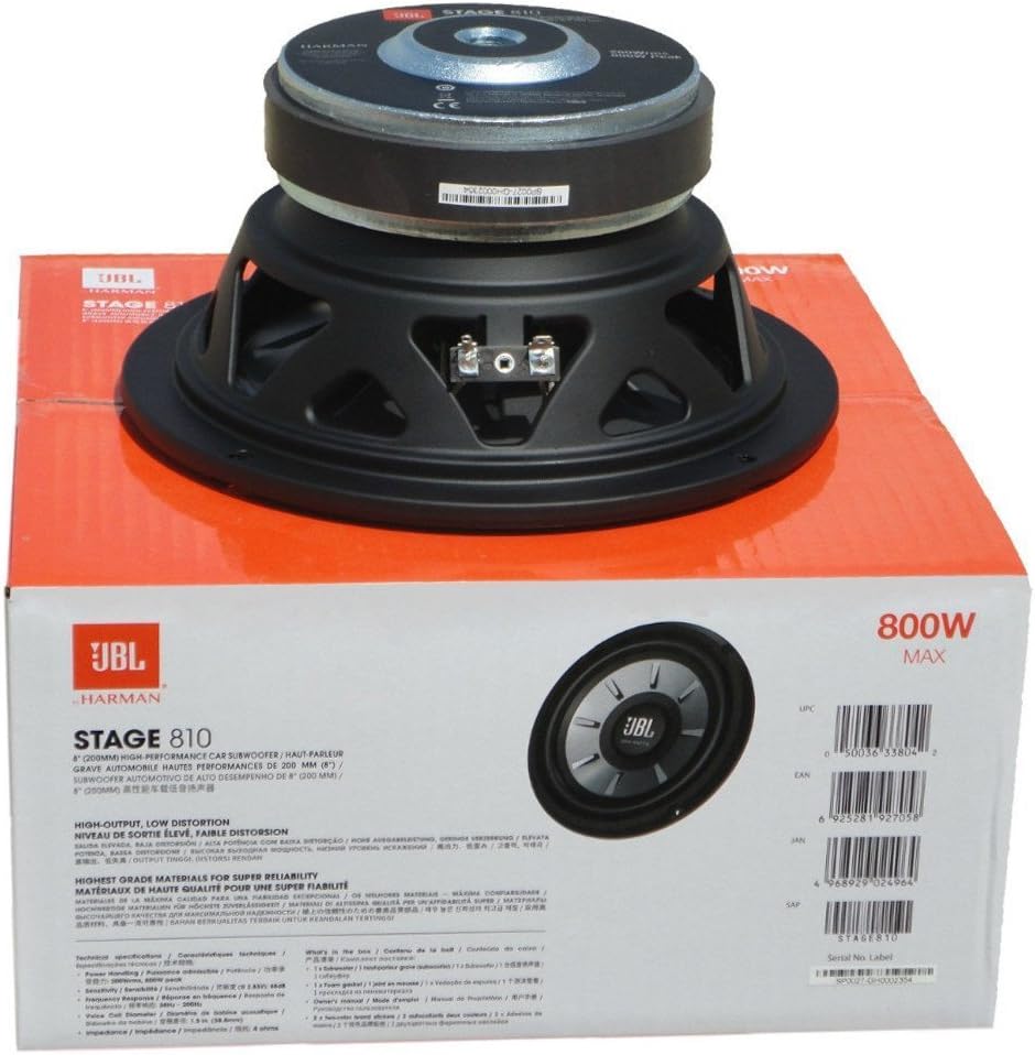 Subwoofer Jbl Stage810 Stage 810 Von 20 Cm 200 Mm 8 Amazon De Elektronik