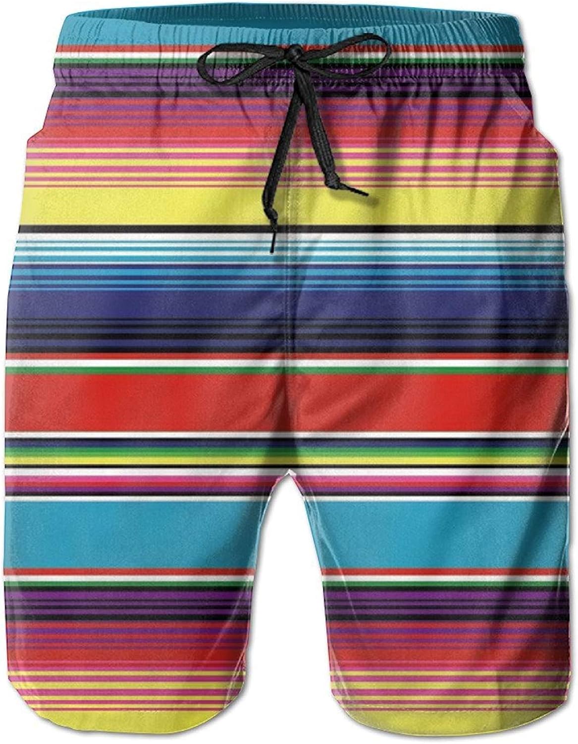 BOLAWOO77 Men's Summer Beach Stripes Surfing Mexican Pants Colorful Board Fashion Brands Pants