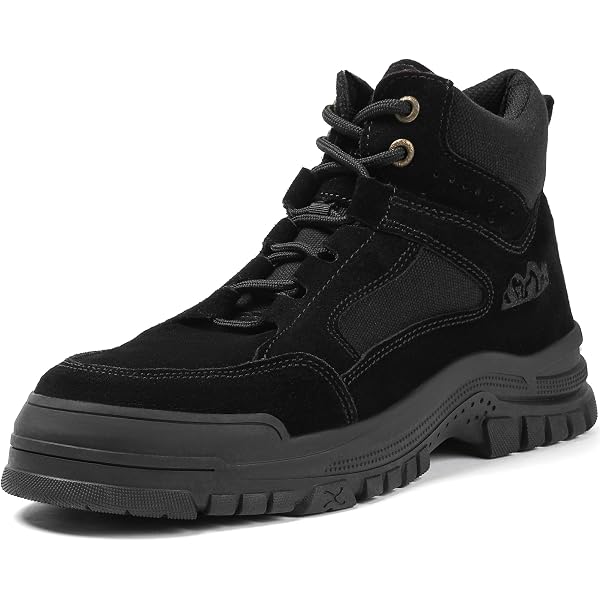 GLANOUDUN Steel Toe Work Boots For Men - Slip On Welding Shoes, Indestructible & Comfortable For Construction & Safety