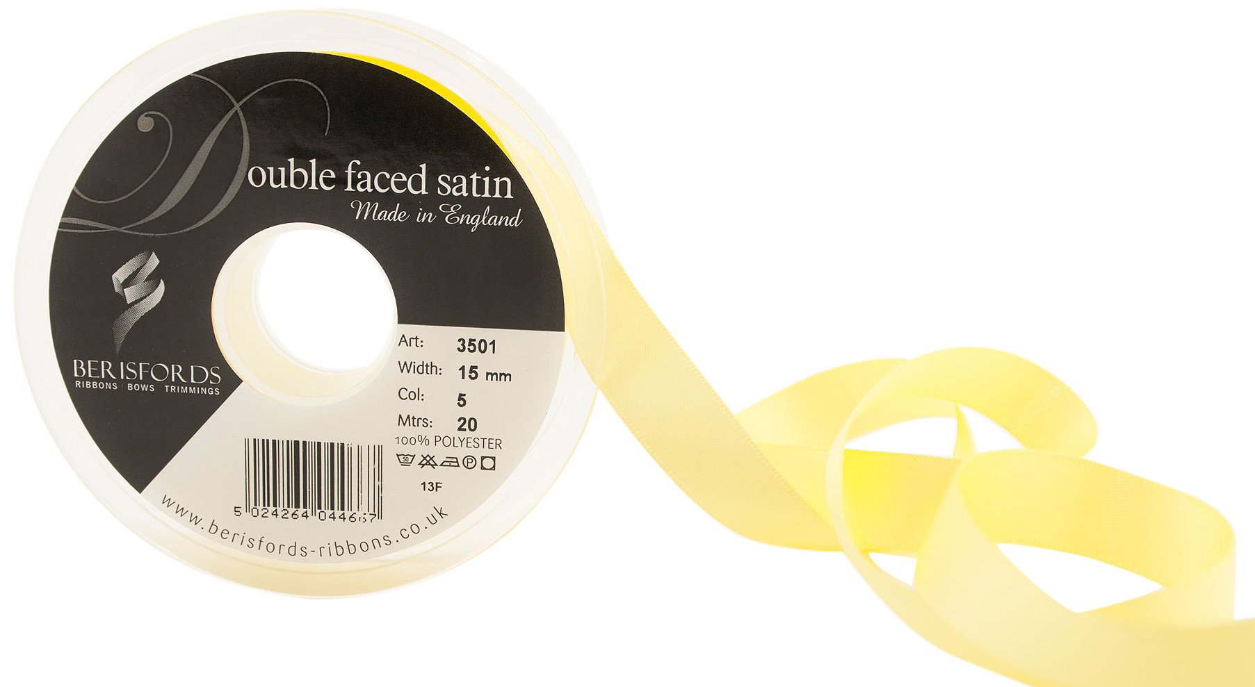 Berisfords Ribbon, 05 Lemon, 20 m — image 1